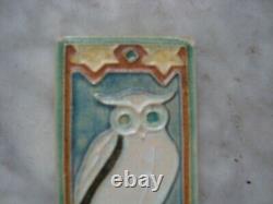 Very rare Royal Delft Cloisonne tile, owl, uil, animal 1920 porceleyne fles