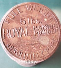 Very rare, antique 19th century, advertisement Royal Baking Powder 5lb tin