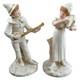 Very rare, antique Royal Worcester figures, James Hadley, musicians, 1885