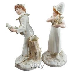 Very rare, antique Royal Worcester figures, James Hadley, musicians, 1885
