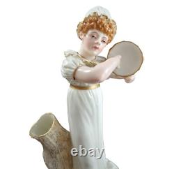 Very rare, antique Royal Worcester figures, James Hadley, musicians, 1885