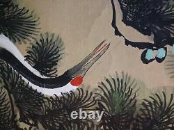 Very rare hand painted Japanese Scroll Tree of Wisdom Accent Royal Paint Work