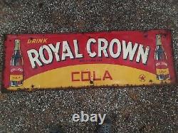 Very rare old painted tole royal crown (sign enamel porcelain)