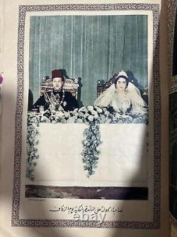 Very rare original souvenir of the Egyptian royal wedding of Farouk& Farida1938