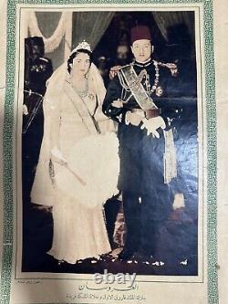 Very rare original souvenir of the Egyptian royal wedding of Farouk& Farida1938