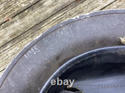 Very rare original ww2 1940 dated HMS Rodney british royal navy officer helmet