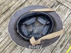 Very rare original ww2 1940 dated HMS Rodney british royal navy officer helmet