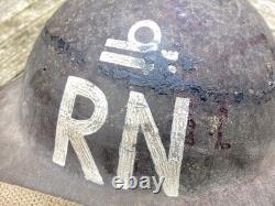 Very rare original ww2 1940 dated HMS Rodney british royal navy officer helmet