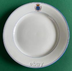 Very rare porcelain plate ROYAL HOUSE OF FRANCE COAT OF ARMS BOURBON, 1900 -3