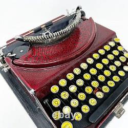 Vintage 1930's Remington Portable Typewriter Very Rare Two Tone Red & Black