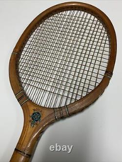 Vintage 1937 Grays of Cambridge Royal Blue, very rare wooden tennis racquet