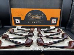 Vintage 1950's'Imperial Treble' Tobacconist Pipe display & 12 Pipes- Very Rare