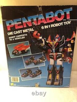 Vintage 1985 Pentabot Royal Condor Transformer Toy Die Cast 6 Vehicle VERY RARE