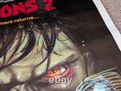 Vintage 1987 DEMONS 2 MOVIE HORROR THRILLER POSTER 27x 41 VERY RARE