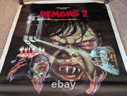 Vintage 1987 DEMONS 2 MOVIE HORROR THRILLER POSTER 27x 41 VERY RARE