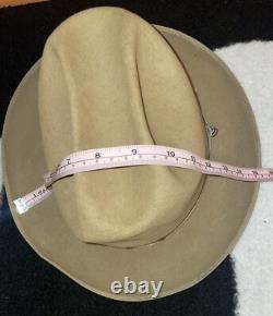 Vintage 50s Stetson Beaver Hat Royal Stetson Open Road Style Sz 7 3/8 VERY RARE