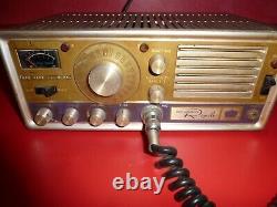 Vintage Courier Royale Tube Type Cb Base Radio Very Rare With Stock Microphone