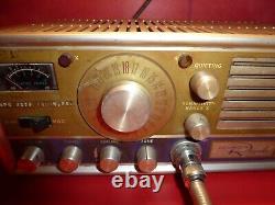 Vintage Courier Royale Tube Type Cb Base Radio Very Rare With Stock Microphone
