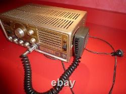 Vintage Courier Royale Tube Type Cb Base Radio Very Rare With Stock Microphone