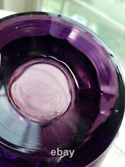 Vintage Fenton Royal Purple Plain Rose Bowl! GORGEOUS! VERY RARE HTF COLOR