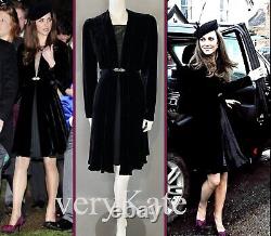Vintage Issa Black Sheer Panel Silk Pleat Dress Uk6 Us2 Bnwt Aso Royal Very Rare