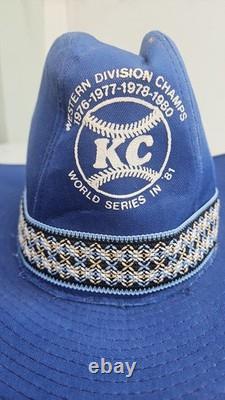 Vintage Kansas City Royals Mlb Baseball 1980s Western Cowboy Hat Very Rare