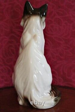 Vintage Large Very Rare'Royal Dux' Porcelain Cat Figurine