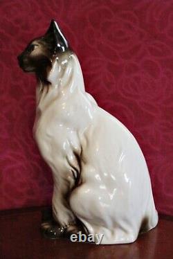 Vintage Large Very Rare'Royal Dux' Porcelain Cat Figurine