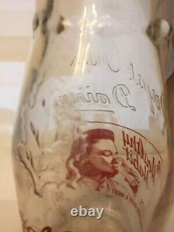 Vintage Milk Bottle Royal Oak Dairy Very Rare Pyro Embossed