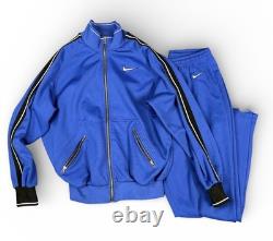 Vintage Nike 90's Nylon TrackSuit Pants Jacket Swoosh Logo Very Rare Penny Royal
