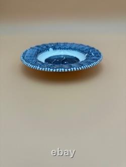 Vintage RARE Very Unusual Royal China Blue & White Abraham Lincoln Ashtray 6