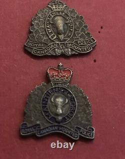 Vintage RCMP Royal Canadian Mounted Police Pin-backs / Pin Badges Very Rare X4
