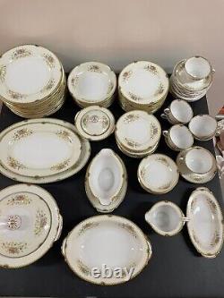 Vintage Royal China Japan Flowers / Very Rare / 74pcs