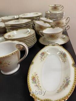 Vintage Royal China Japan Flowers / Very Rare / 74pcs