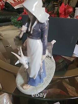 Vintage Royal Copenhagen Girl with Goats Figurine 9 #694 Very Rare