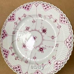 Vintage Royal Copenhagen Gold-Plated Burgundy Full Lace 19.5cm Very Rare