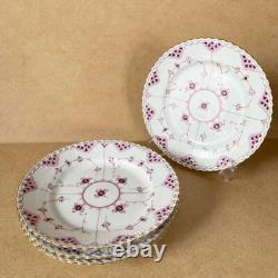 Vintage Royal Copenhagen Gold-Plated Burgundy Full Lace 19.5cm Very Rare