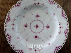Vintage Royal Copenhagen Gold-Plated Dinner Burgundy Full Lace 9 7/8 Very Rare