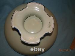 Vintage Royal Doulton BLUE Flambe 10 Pedistal Bowl Country Scene VERY RARE