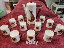 Vintage Royal Doulton Reynald The Fox Demitasse Set Very Rare Large Set