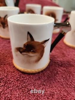 Vintage Royal Doulton Reynald The Fox Demitasse Set Very Rare Large Set