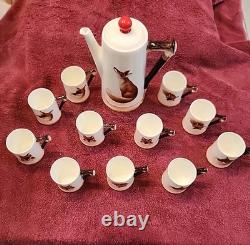 Vintage Royal Doulton Reynald The Fox Demitasse Set Very Rare Large Set