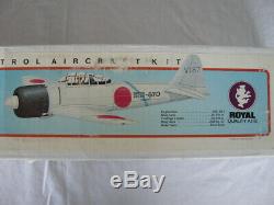 Vintage Royal Mitsubishi Zero R/c Balsa Airplane Kit Very Rare