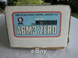 Vintage Royal Mitsubishi Zero R/c Balsa Airplane Kit Very Rare