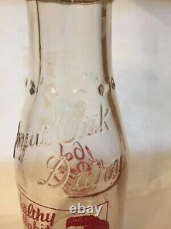 Vintage Royal Oak Dairy Milk Bottle Very Rare Pyro Embossed