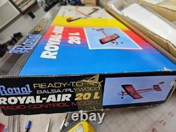Vintage Royal Royal-air 20L Ready To Fly Series Rc Airplane. Very Rare