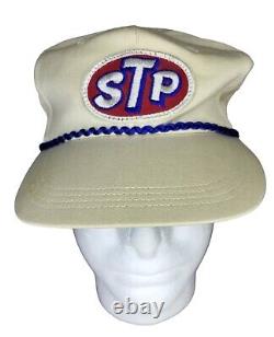 Vintage STP Imperial Leather Lined Roped Racing Hat Very Rare Read