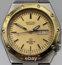 Vintage Seiko Sports 100'Royal Oak' Men's Watch 40mm 7546 7030 VERY RARE 1979