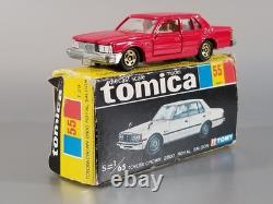 Vintage TOMY Tomica 55 Toyota Crown 2800 Royal Saloon / Japan / Very Rare Red