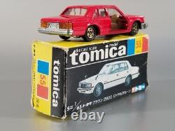 Vintage TOMY Tomica 55 Toyota Crown 2800 Royal Saloon / Japan / Very Rare Red